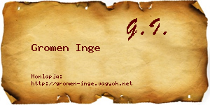 Gromen Inge névjegykártya